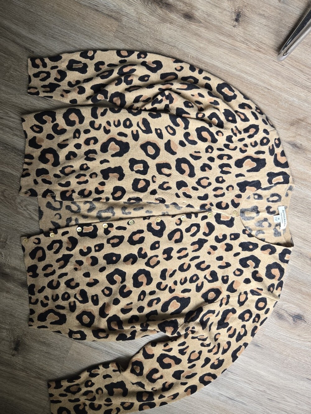 Cashmere Cardigan Animal Print Size 20 Comfy Chic
